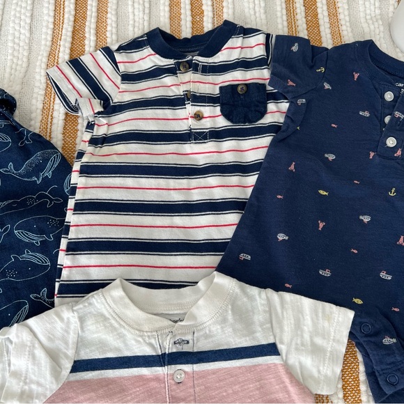 Carter's Baby Boys 4 Pack Rompers Size 3 M - Picture 3 of 17